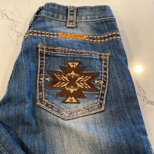 Cowgirl Tuff bootcut jeans size 27X37.